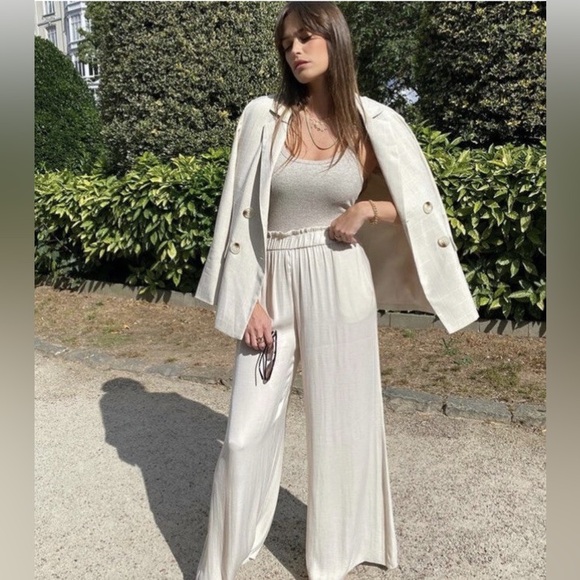 Zara palazzo pleated pants - Picture 1 of 6